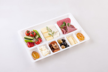 fixed menu breakfast isolated