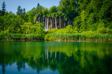 Plitvice lakes waterfall