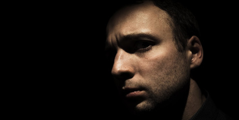 Obraz premium Closeup studio portrait of young European man
