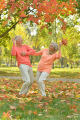 Fototapeta premium couple dancing in the park 