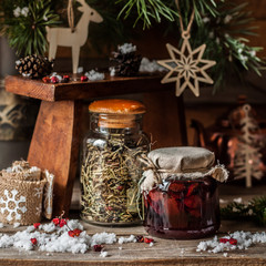 Cristmas Berry Jam with Herb Tea