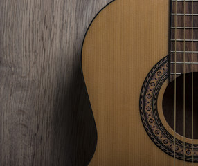 Acoustic Guitar on Wood