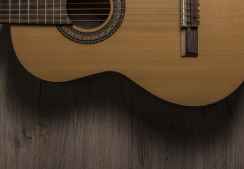 Acoustic Guitar on Wood