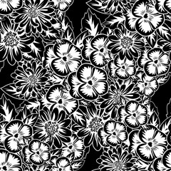 Fototapeta premium seamless monochrome pattern 
