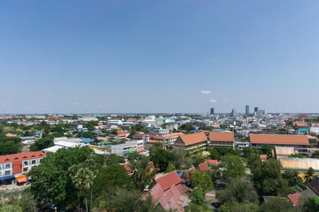 Fototapeta na wymiar top view city khonkean., thailand