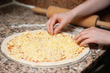 Cooking of pizza