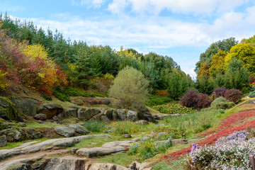 Autumn colors in the National Dendrology Park of Sofiyivka, Uman, Ukraine.