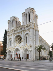 Fototapeta na wymiar Basilica of Notre-Dame de Nice. France 