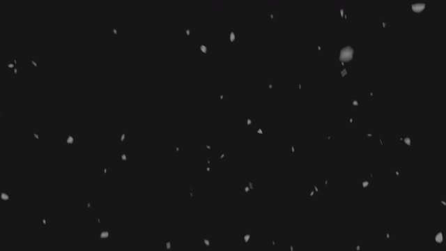 4k Schneeflocken rieseln herunter