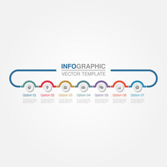 Vector infographic template for diagram, graph, presentation, chart, business concept with 7 options.