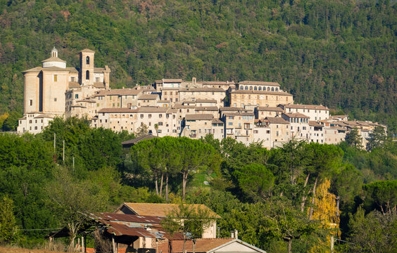 CONTIGLIANO (Italy) - The historic center of an old and very little stone town in Sabina region, province of Rieti, central Italy