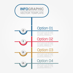 Vector infographic template for diagram, graph, presentation, chart, business concept with 4 options.