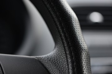 Black car interior