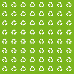 Recycle logo background green vector