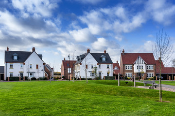 Fototapeta na wymiar Urban housing in the south of England