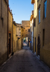 Fototapeta na wymiar CITTADUCALE (Italy) - The historic center of an old and very little stone town in Sabina region, province of Rieti, central Italy