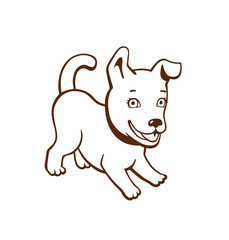 Obraz na płótnie Canvas Cartoon dog