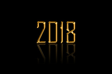 Slim 2018 Vector Illustration on Black Background