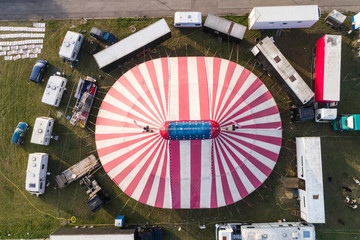Aerial view of a circus tent © Csák István