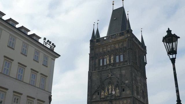 The Medieval Powder Tower in Prague city, the capital of Czech Republic.