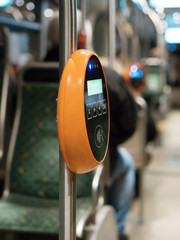 Ticket validation system on modern public transport.