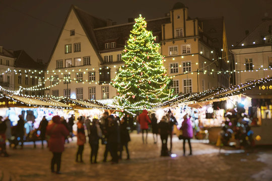 Christmas market at the Town Hall Square.