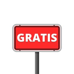 Gratis sign, icon, stamp 