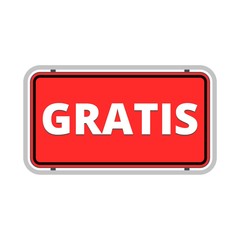 Gratis sign, icon, stamp 