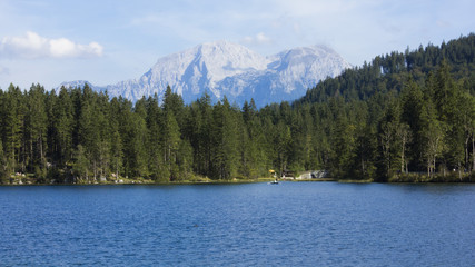 Hintersee with view to the Hochkalter