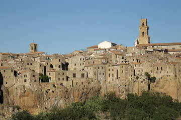 Sorano, borgo della Maremma, in Toscana, Italia