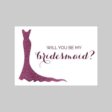 Bridesmaid Invitation Card