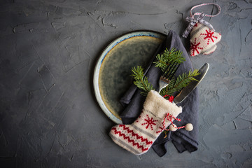 Christmas table setting