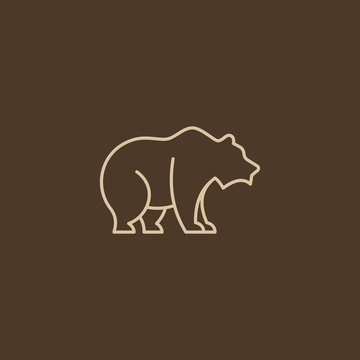 Bear of lines - sign, symbol, icon.