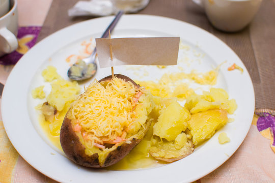 stuffed potatoes cooked by children in class