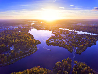 Potsdam, Glieniker Brücke bei Sonnenuntergang