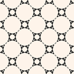 Vector abstract geometric seamless pattern, circular lattice