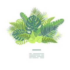 Card on tropical jungle leaves theme. - 182098706