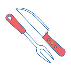 grill cutlery isolated icon vector illustration design