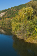 Autumn Landscape of Iskar River near Pancharevo lake, Sofia city Region, Bulgaria