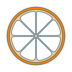 orange sliced isolated icon vector illustration design