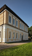 Fototapeta na wymiar Historical house in Gorno-Altaysk. Altai Republic. Russia