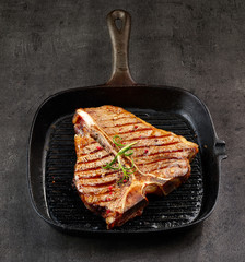 freshly grilled T bone steak