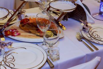 Close-up of a glass with water in a restaurant