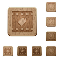 Tag movie wooden buttons