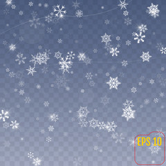 Blue Christmas snowflakes background.