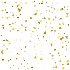 Gold confetti celebration background. Vector. Golden stars confetti