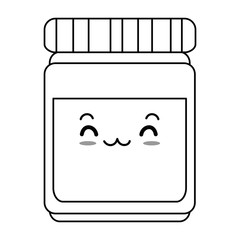 spices bottle kawaii character vector illustration design