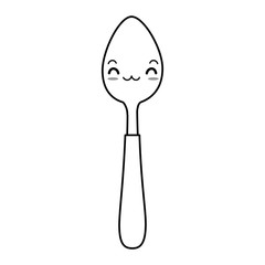big spoon kawaii character vector illustration design