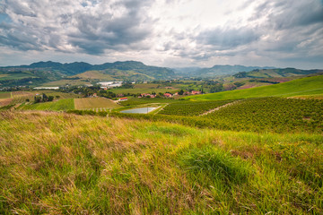 green countryside hills