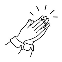 hands applauding isolated icon vector illustration design